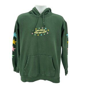 Tyler The Creator Adult Large Hoodie Call Me If You Get Lost Tour Green Stars